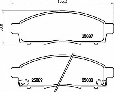 HELLA PAGID 8db355015321 -  Комплект тормозных колодок, дисковый тормоз